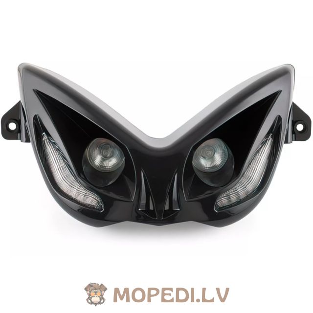 STR8 EVO 2 w/ blue LEDs Yamaha Aerox black