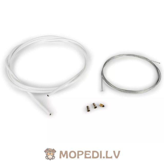 Throttle Cable Kit universal 1.2mm x 2 meters Motoforce Racing white