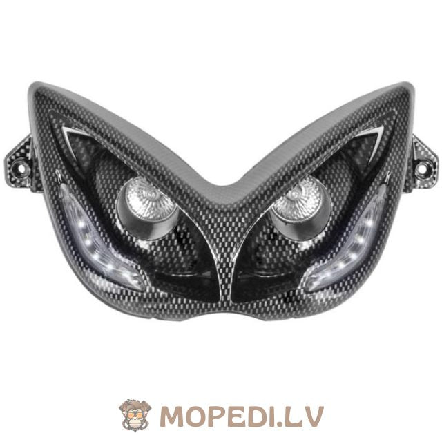 Twin Headlight w/ blue LEDs Yamaha Aerox carbon look