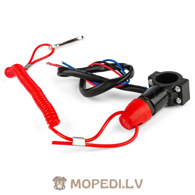 Kill Switch Racing STR8 red attached to handlebar