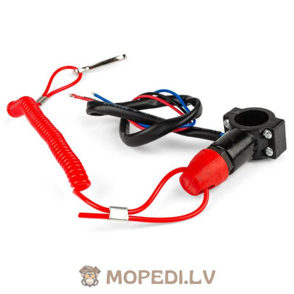 Kill Switch Racing STR8 red attached to handlebar