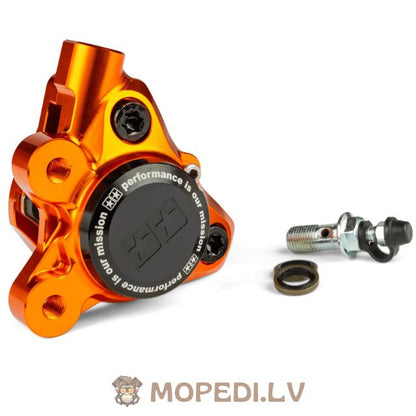 Front Brake Caliper CNC aluminium Stage6 Minarelli / Piaggio / Peugeot orange