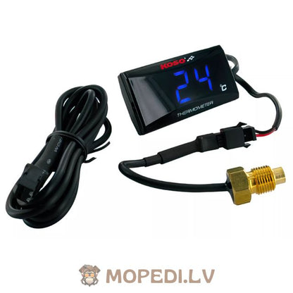 Temperature Gauge Koso Super-Slim blue