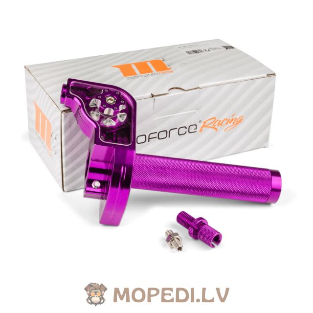 Quick Action Throttle CNC Aluminium MotoForce Racing Purple