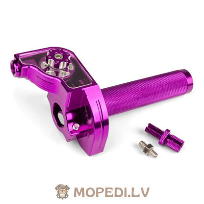Quick Action Throttle CNC Aluminium MotoForce Racing Purple