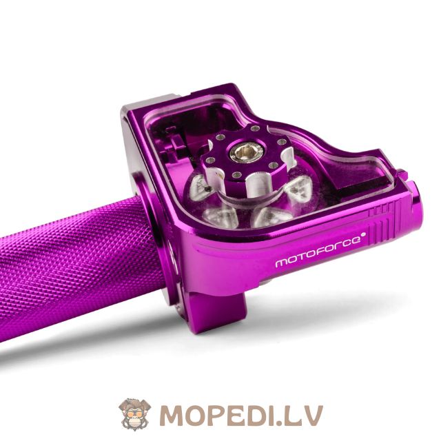 Quick Action Throttle CNC Aluminium MotoForce Racing Purple