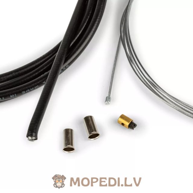 Throttle Cable Kit universal 1.2mm x 2 meters Motoforce Racing black