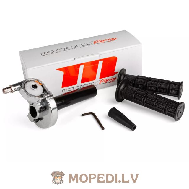 Quick Action Throttle Grip chrome / rubber grips