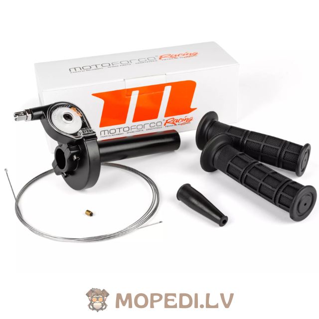 Quick Action Throttle with grips and throttle cable universal black