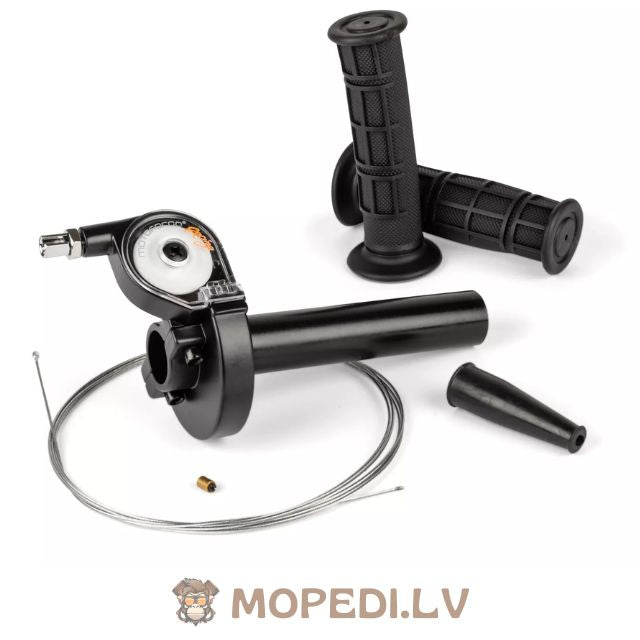Quick Action Throttle with grips and throttle cable universal black