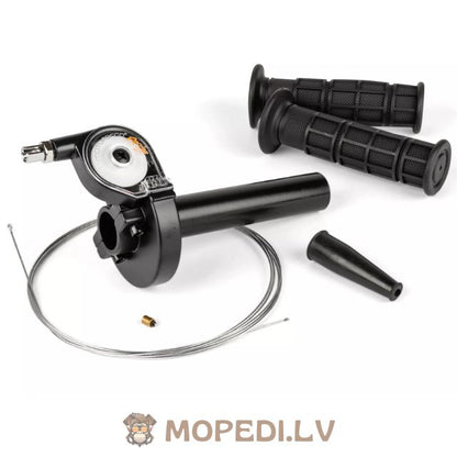 Quick Action Throttle with grips and throttle cable universal black