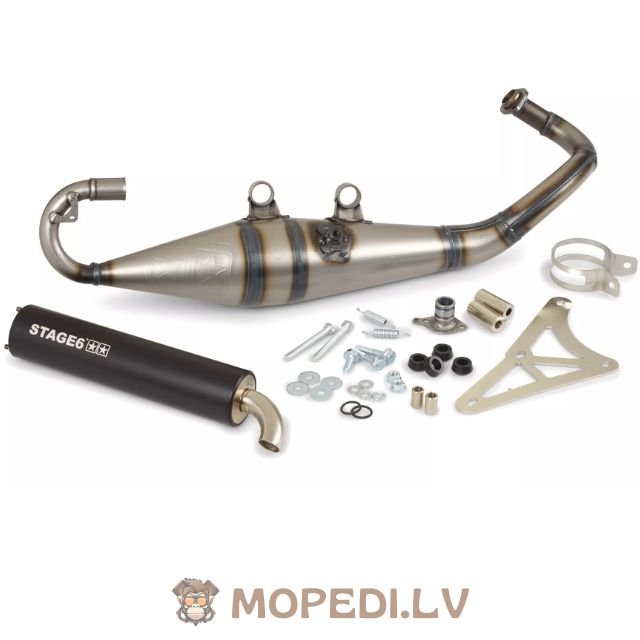 Exhaust Stage6 Pro Replica MK2 Black Piaggio