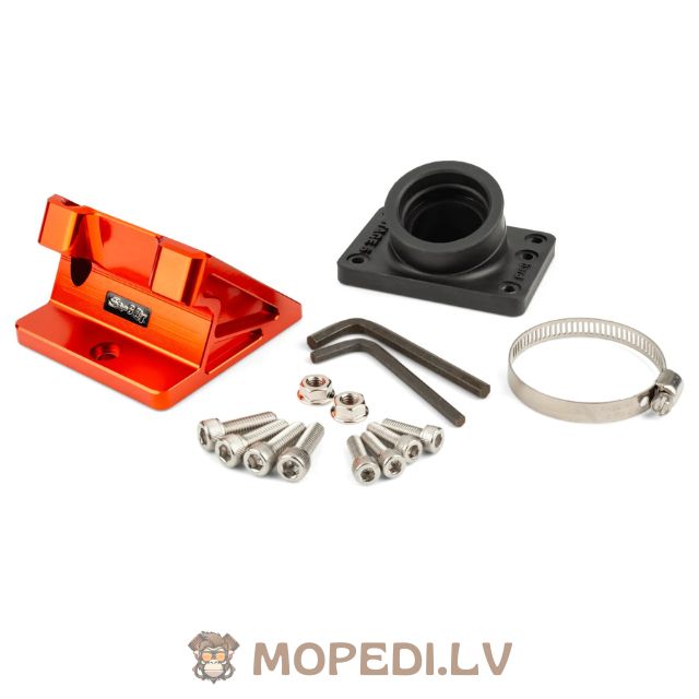 Intake Manifold + Spacer Stage6 R/T short straight 35mm PWK / VHST Minarelli horizontal orange