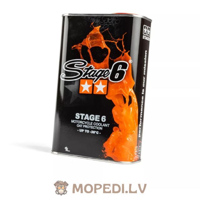 Radiator Fluid / Coolant -38°C Stage6 1L Orange