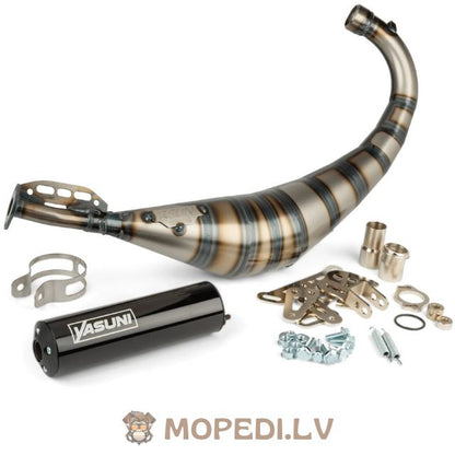 Yasuni R3 izpūtējs AM6 / Derbi Melns (zems stiprinājums)